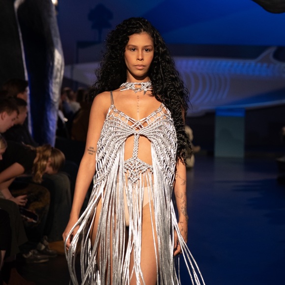 Handmade Macramé Rope Dress GoodVibeGoda Original Design - Picture 3 of 11